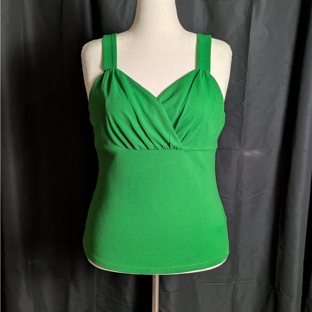 Emerald Green Women's Pin-Up Style Tank Top